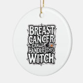 乳がんがこの魔女のハロウィンに耐えられない セラミックオーナメント (左)