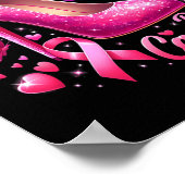 乳がんがクイーンブラックアフロ女王のように戦う ポスター (角)