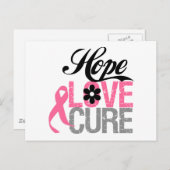 乳がんが愛の治療の贈り物を望む ポストカード (正面/裏面)