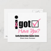 乳がんが検査されるv5 ポストカード (正面/裏面)