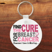 乳がんが治癒を見つける1 キーホルダー (正面)