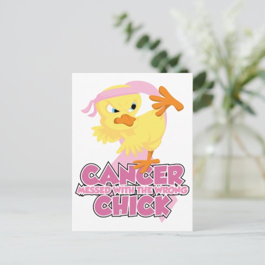 乳がんが間違った乳房の痛みでめちゃくちゃになった ポストカード (スタンド正面)