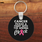 乳がんが間違った選択認識度 キーホルダー (正面)