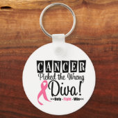 乳がんが間違ったDiva v2を選んだ キーホルダー (正面)
