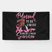 乳がんと賛美呼ばれるアフリカ系アメリカ人 横断幕 (横)