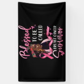 乳がんと賛美呼ばれるアフリカ系アメリカ人 横断幕 (縦)