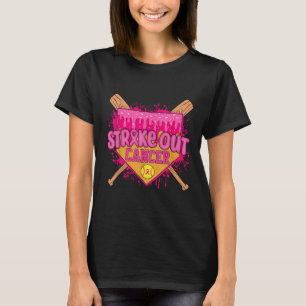 乳がんと闘うソフトボールのドリップデザインの勇者 ホーム Tシャツ