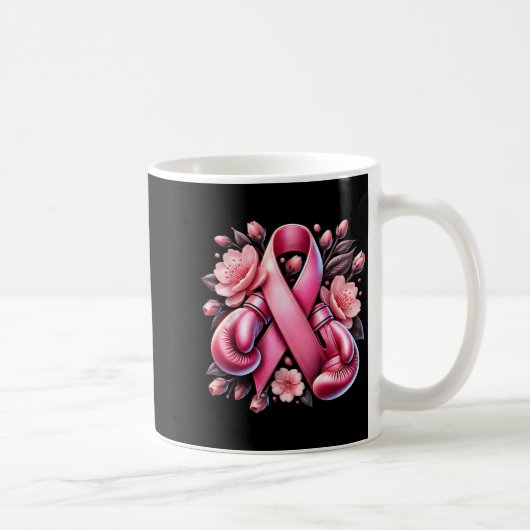 乳がんと闘う女性 乳がん啓発 コーヒーマグカップ (右)