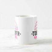 乳がんと闘う ピンクリボン コーヒーマグカップ (中央)