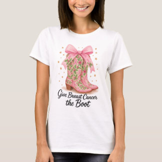 乳がんにブーツを Tシャツ