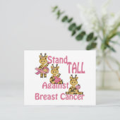 乳がんに対して背が高い ポストカード (スタンド正面)