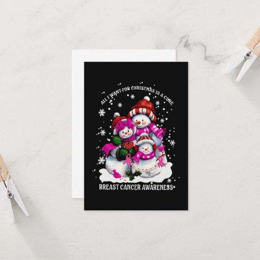 乳がんのクリスマス カード (正面/裏面インサイチュ)