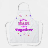 乳がんの克服に関するデザイン エプロン (正面)