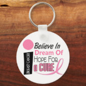 乳がんの夢信じの希望 キーホルダー (正面)