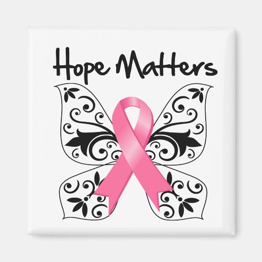 乳がんの希望 マグネット (正面)