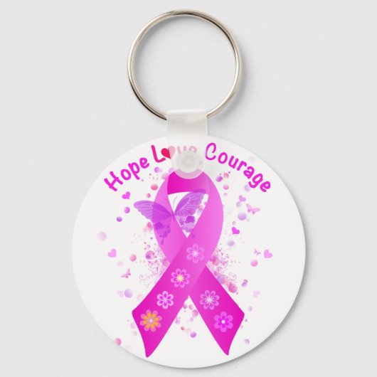 乳がんの支援 キーホルダー (正面)