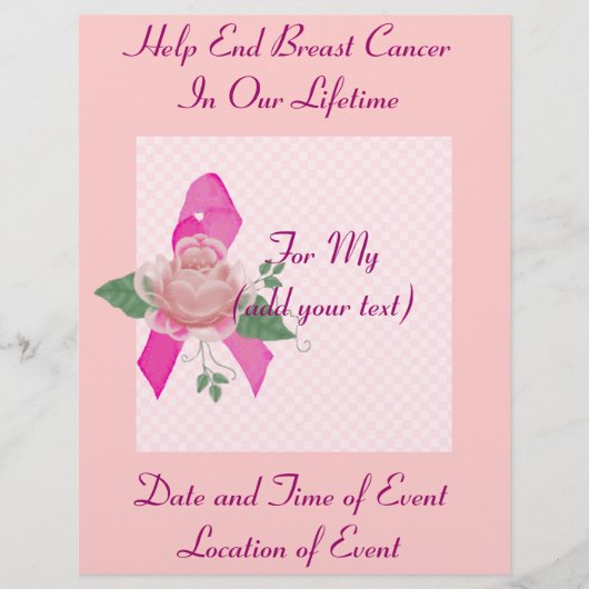 乳がんの支援 チラシ (正面)