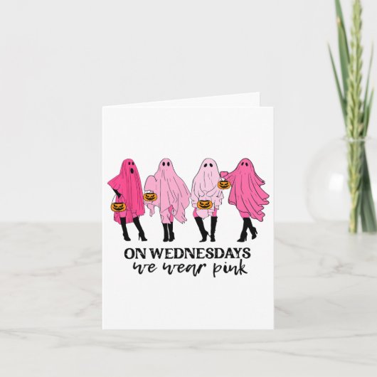 乳がんの日 水曜日はピンクを着る カード (正面)