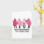 乳がんの日 水曜日はピンクを着る カード (黄色い花)