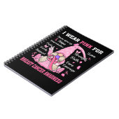 乳がんの格言I衣服ピンク ノートブック (左側)