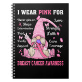 乳がんの格言I衣服ピンク ノートブック (正面)
