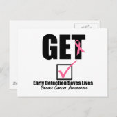 乳がんの検査v2 ポストカード (正面/裏面)