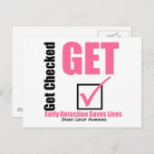 乳がんの検査v3 ポストカード (正面/裏面)