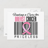 乳がんの治療法を見つける価値なし ポストカード (正面/裏面)