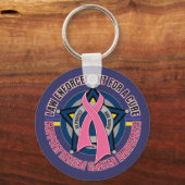 乳がんの治癒のための法執行機関 キーホルダー (正面)