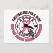 乳がんの治癒のための消防士 ポストカード (正面)