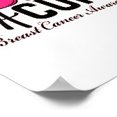 乳がんの治癒のための認識度 ポスター (角)