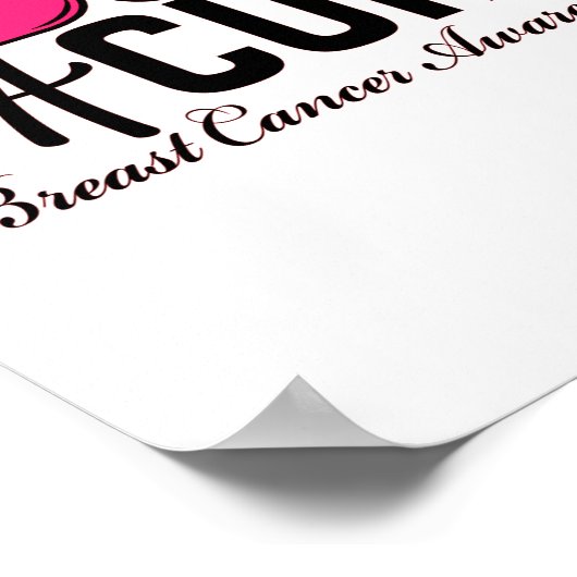 乳がんの治癒のための認識度 ポスター (角)