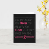 乳がんの贈り物がどれほど強いか分からない カード (黄色い花)