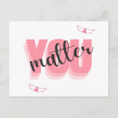 乳がんの贈り物に力を与えることは問題だ ポストカード (正面)