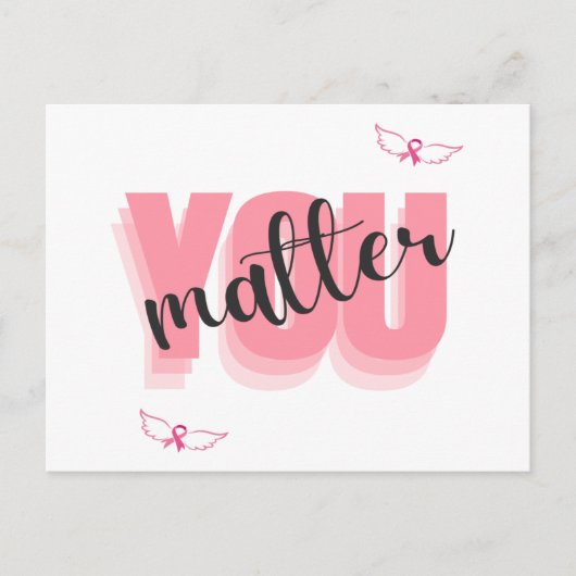 乳がんの贈り物に力を与えることは問題だ ポストカード (正面)