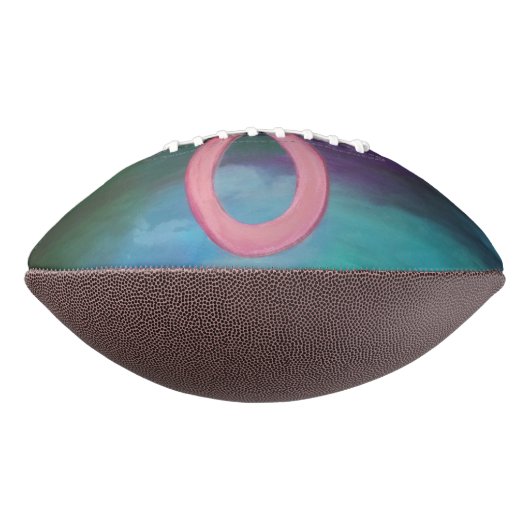 乳がんはっきりした認識度ピンクリボン抽象芸術 アメリカンフットボール (回転90)