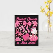 乳がんはブシートハロウィンビーブピンクリー カード (黄色い花)