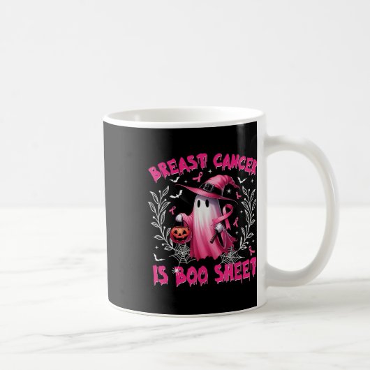 乳がんはブシートハロウィーン乳がん コーヒーマグカップ (右)