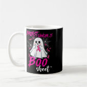 乳がんはブシートハロウィーン乳がん コーヒーマグカップ (左)