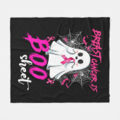 乳がんはブシートハロウィーン乳がん フリースブランケット (正面(横))