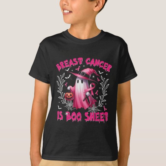 乳がんはブシートハロウィーン乳がん Tシャツ (正面)