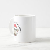 乳がんはブルシートのクリスマスおもしろい牛である コーヒーマグカップ (正面左)