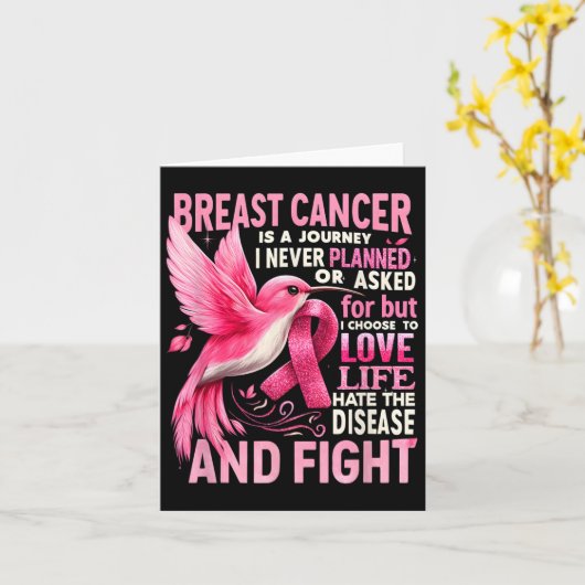 乳がんは私が決して乳房を計画しなかった旅である カード (黄色い花)