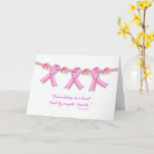 乳がんへの友情の結び目が良くなる カード (黄色い花)