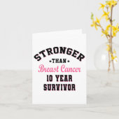 乳がんより強い10年の生存者 カード (黄色い花)