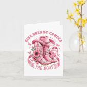 乳がんをぶっ飛ばせ！カウガール乳がん啓発 カード (黄色い花)