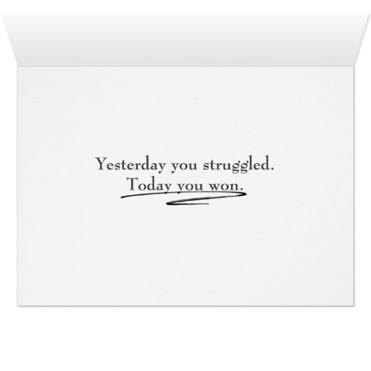 乳がんを克服したおめでとう (内部横(下))