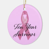 乳がんを克服したオーナメント10年 セラミックオーナメント (左)
