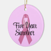 乳がんを克服したオーナメント5年 セラミックオーナメント (左)