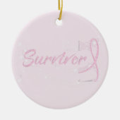 乳がんを克服したクリスマス装飾品 セラミックオーナメント (正面)